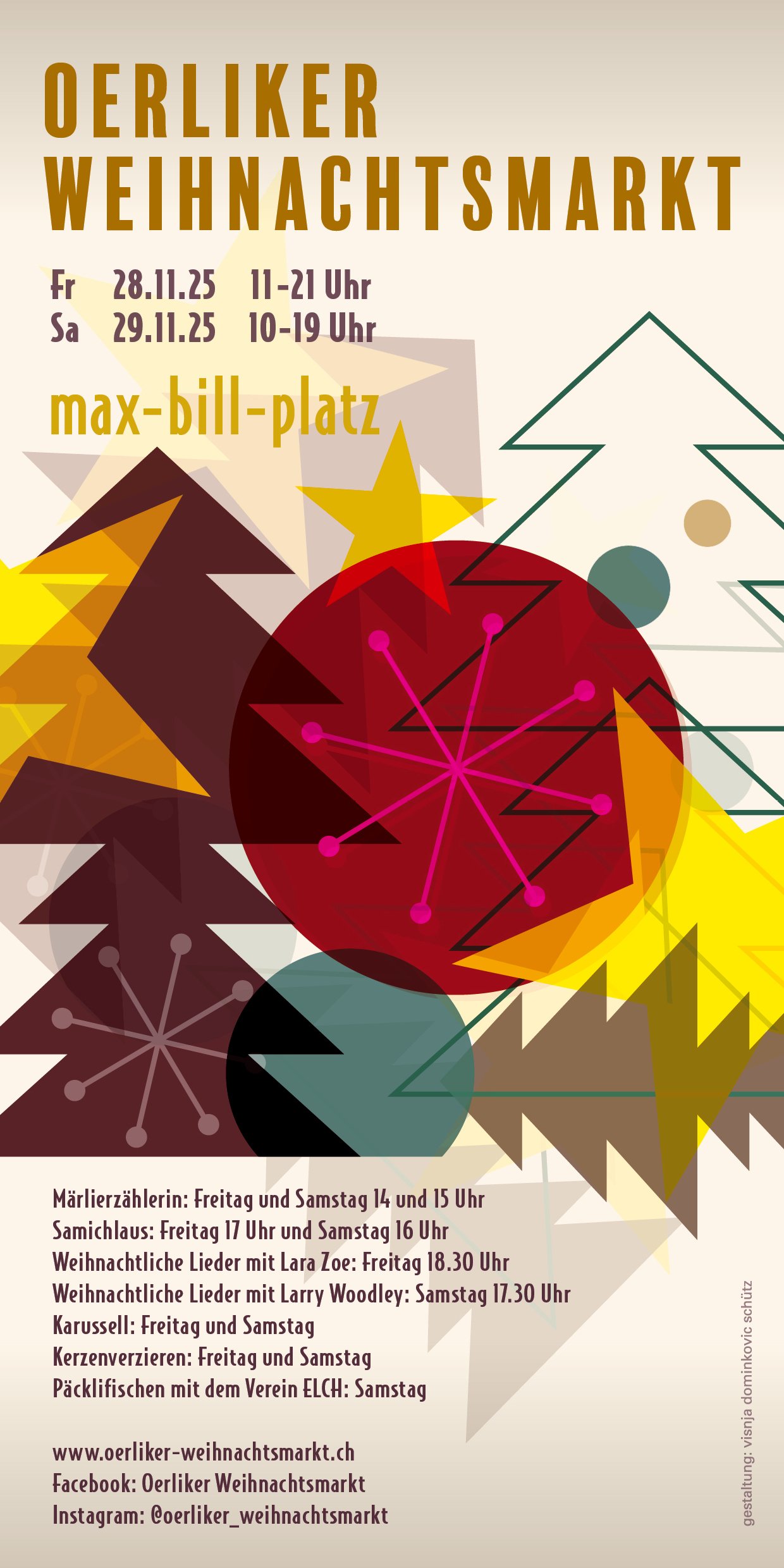 Flyer Oerliker Weihnachtsmarkt Max-Bill-Platz
